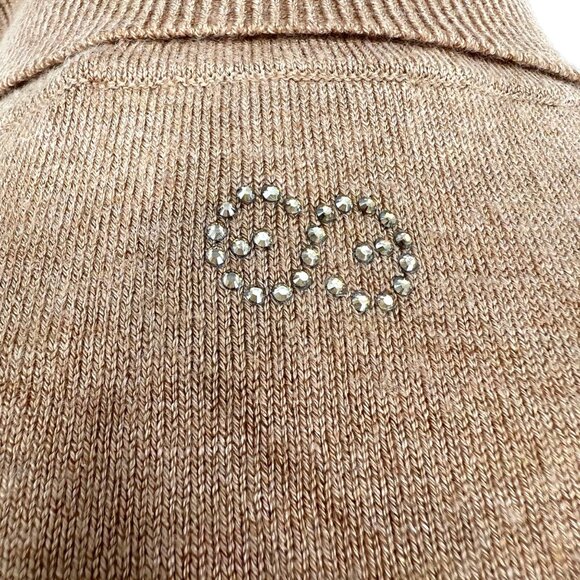 Escada Sport Camel Brown Turtleneck Gathered Detail Sweater Size Small - Picture 8 of 12